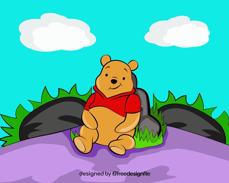 Cute Winnie the pooh vector