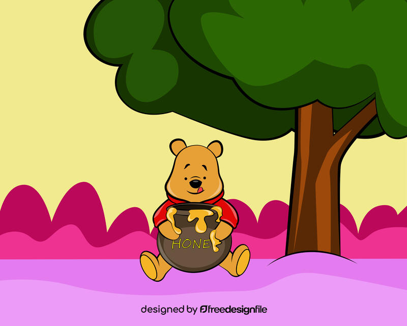 Winnie the pooh cartoon vector