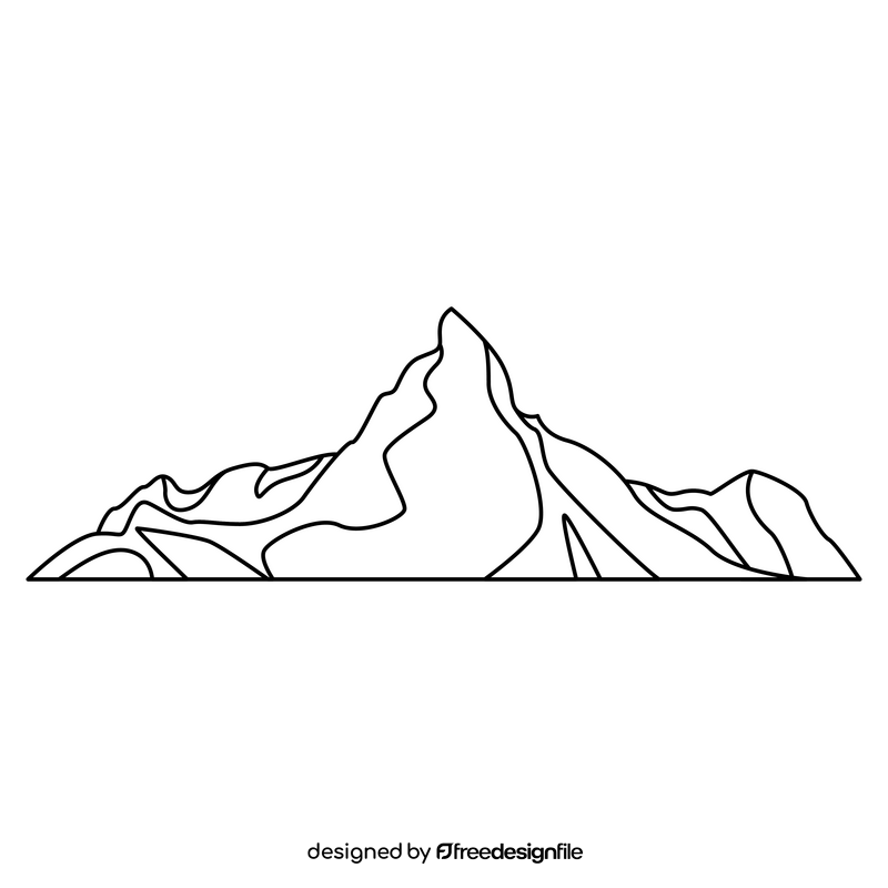 Matterhorn black and white clipart