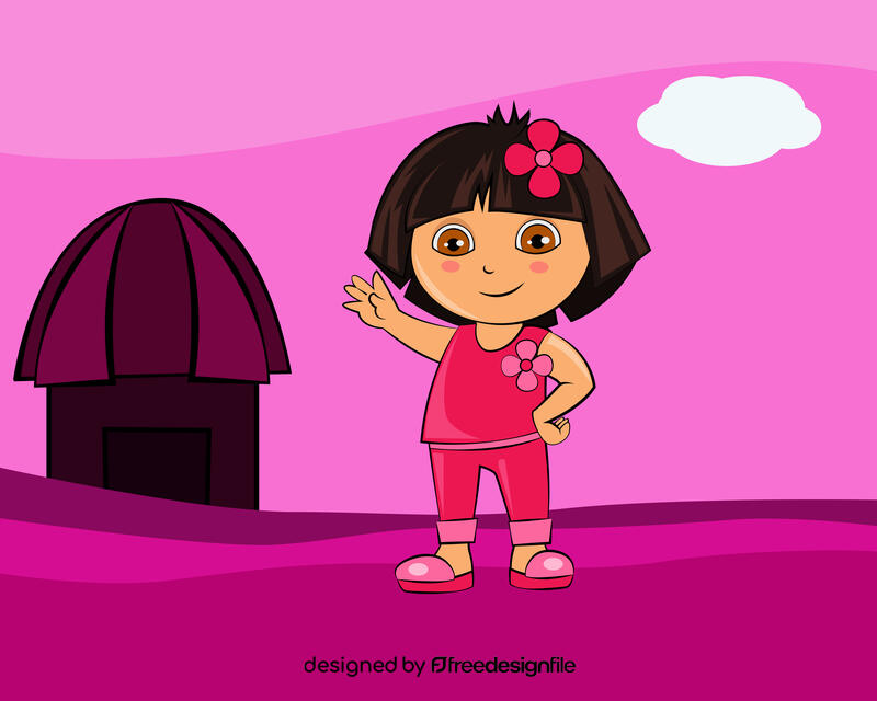 Dora the Explorer cartoon vector