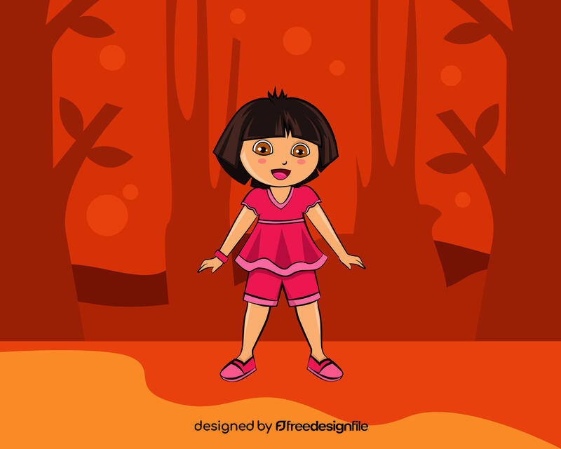 Dora the Explorer cartoon vector