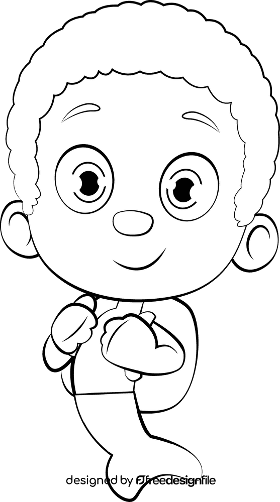 Goby Bubble Guppies black and white clipart