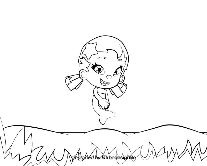 Oona Bubble Guppies black and white vector