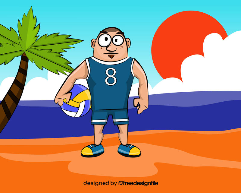 Volleyball player vector