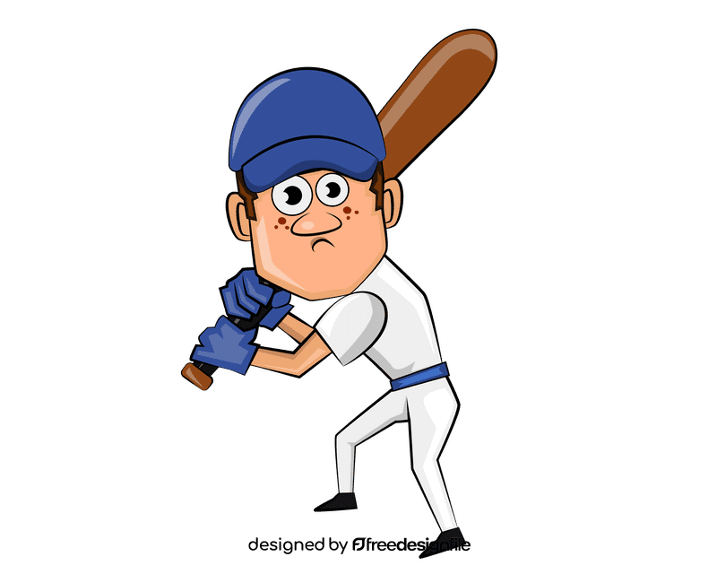 Funny Softball Player clipart