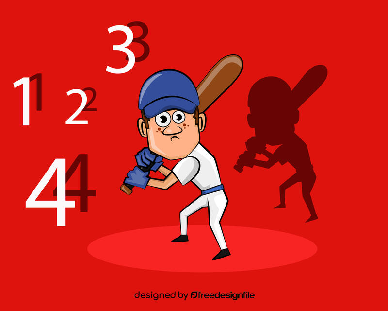 Funny Softball Player vector