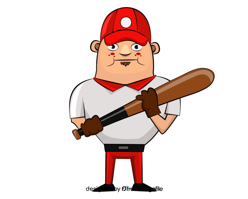 Softball player clipart