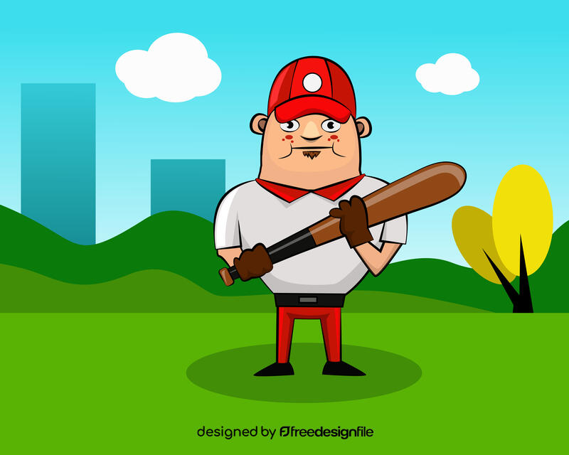 Softball player vector