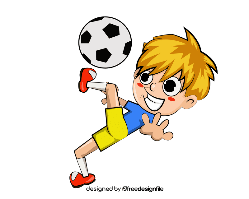 Funny Soccer Player clipart