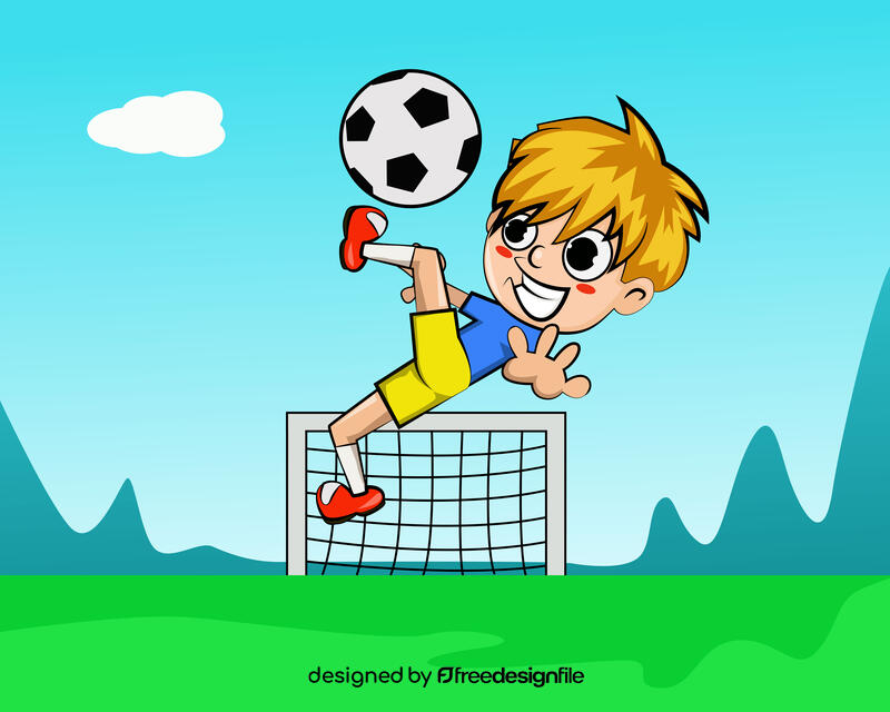 Funny Soccer Player vector