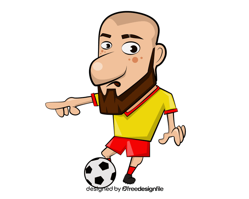 Funny Football Player clipart