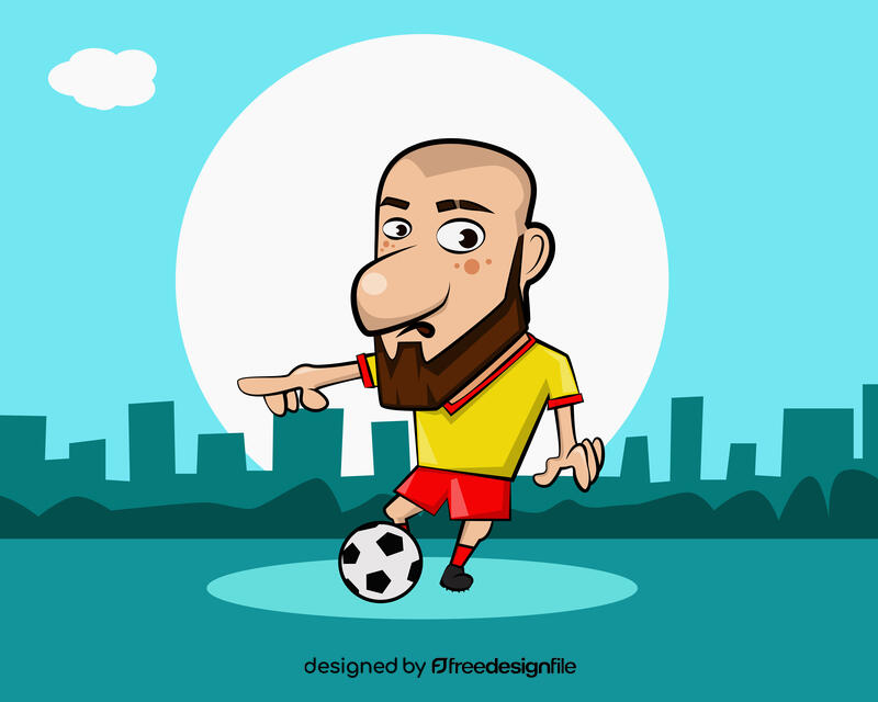 Funny Football Player vector