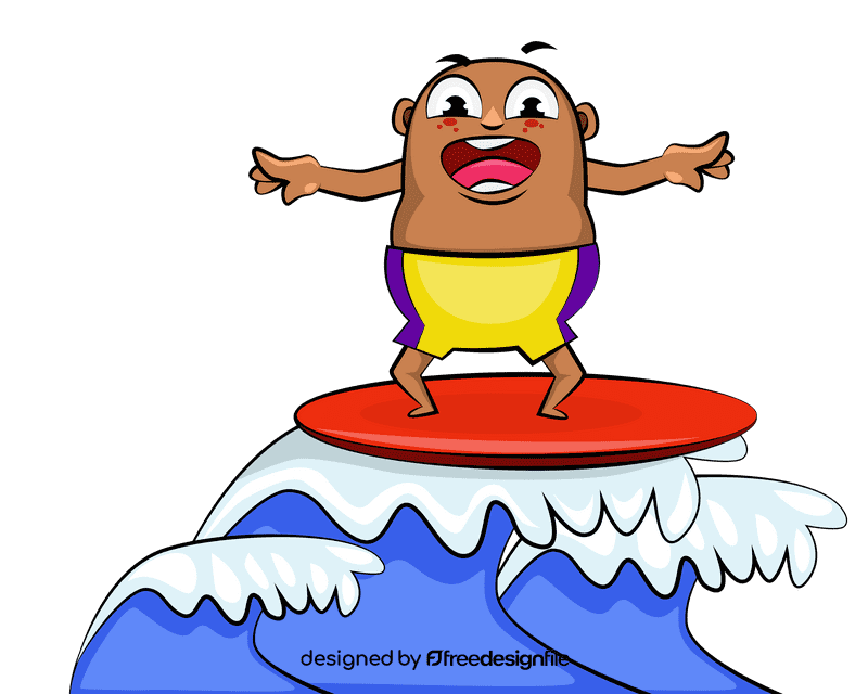 Funny Surfing Cartoon clipart