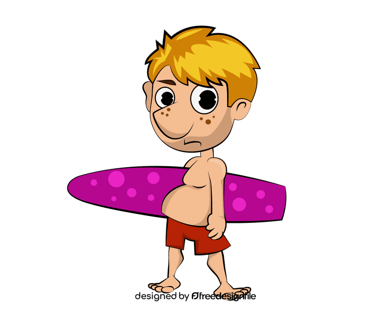 Surfing Cartoon clipart