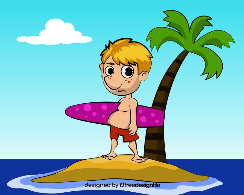 Surfing Cartoon vector