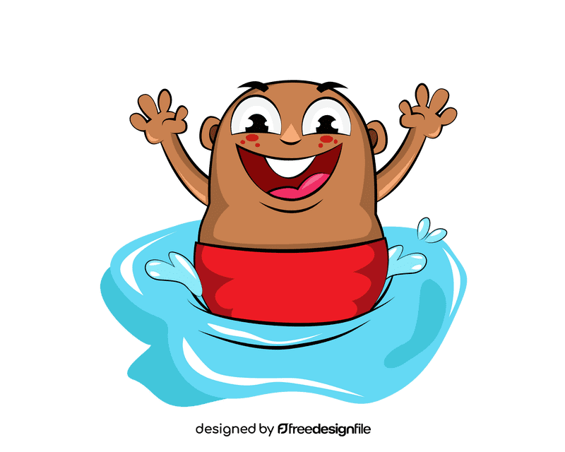 Funny Swimming clipart