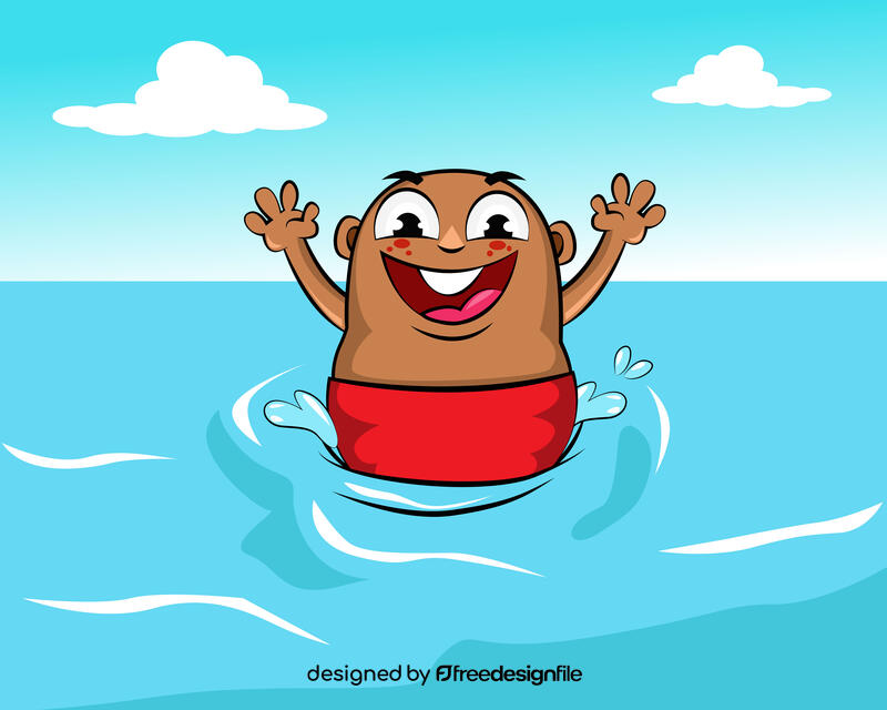 Funny Swimming vector