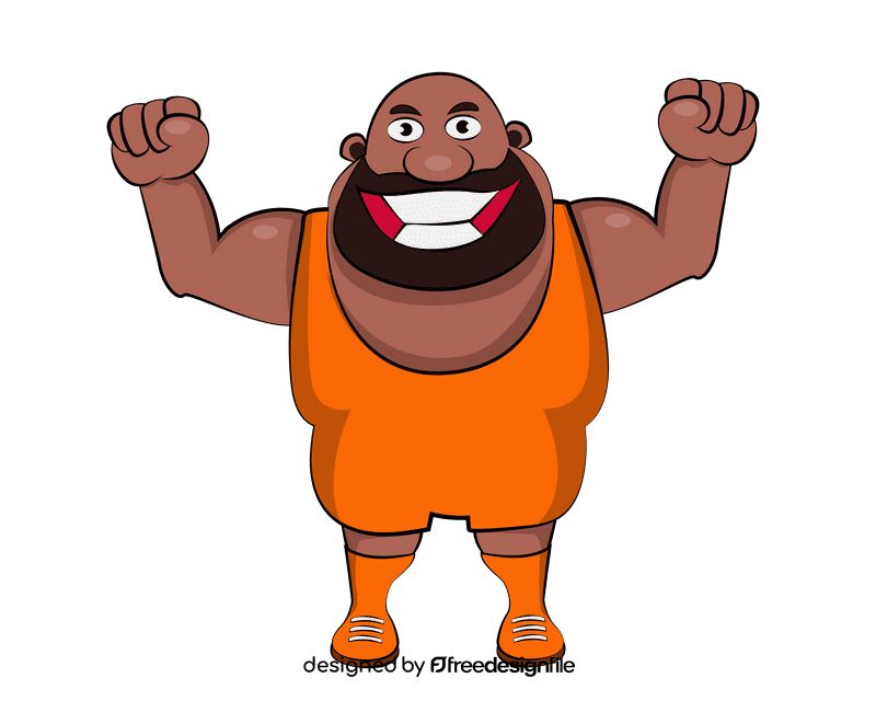 Funny Wrestler clipart