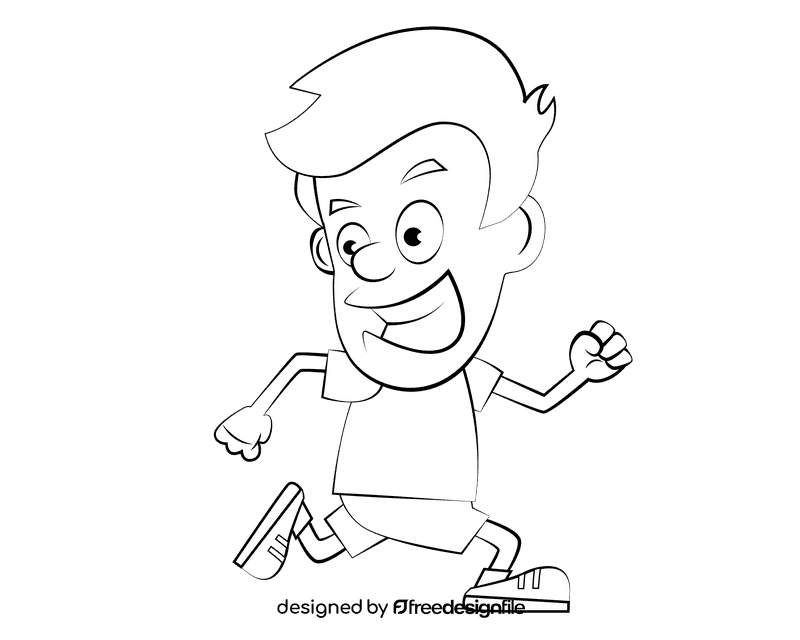 Track and Field Cartoon black and white clipart