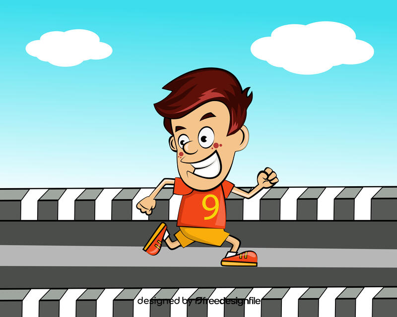 Track and Field Cartoon vector