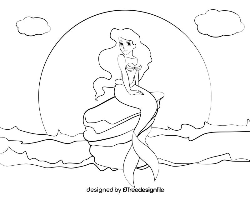 Ariel black and white vector