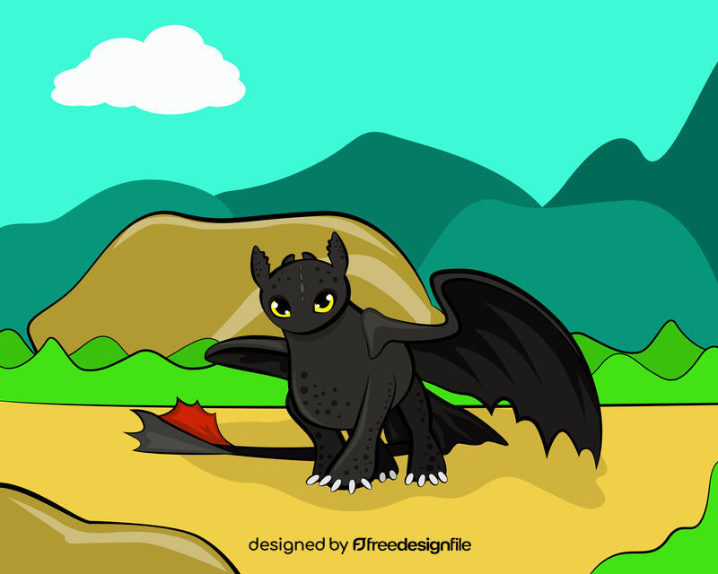 Funny Toothless vector