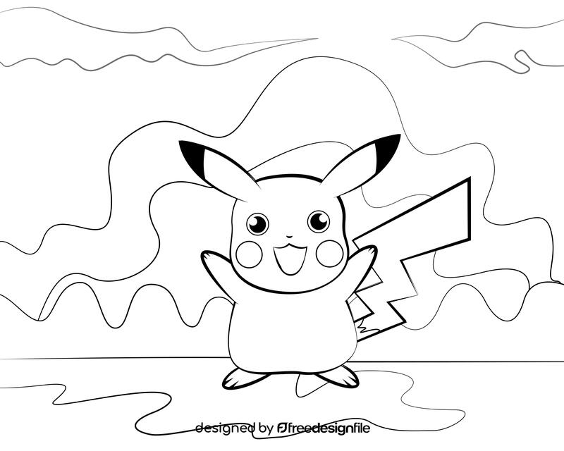 Pokemon black and white vector