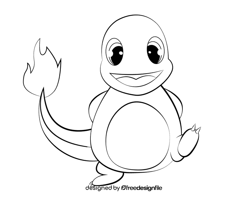 Funny Pokemon black and white clipart