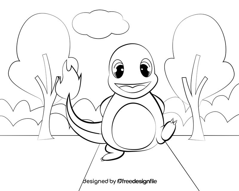 Funny Pokemon black and white vector