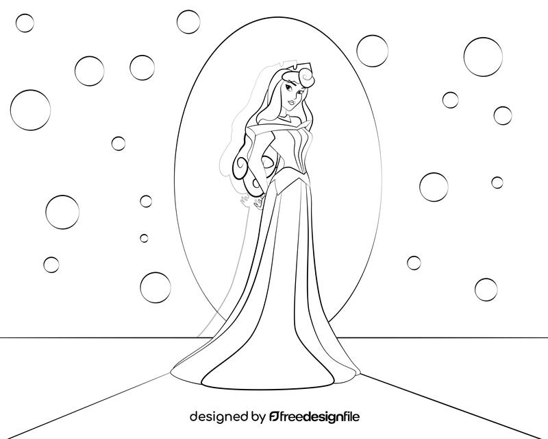 Aurora black and white vector