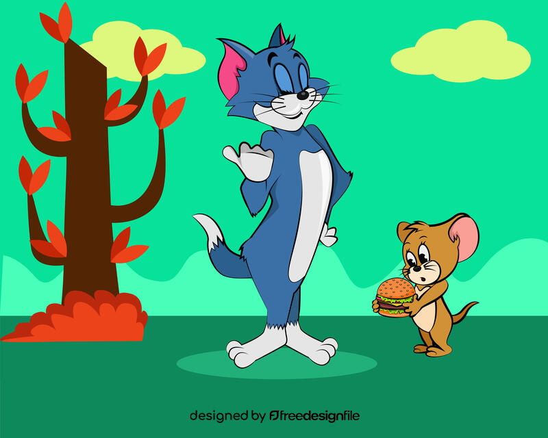 Funny Tom and Jerry vector