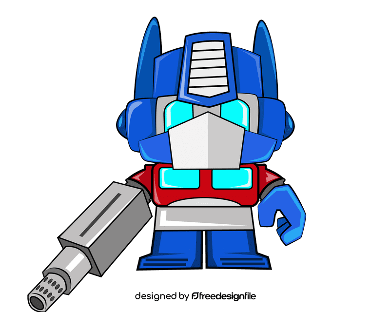 Cute Optimus Prime Transformers clipart