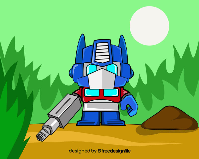 Cute Optimus Prime Transformers vector