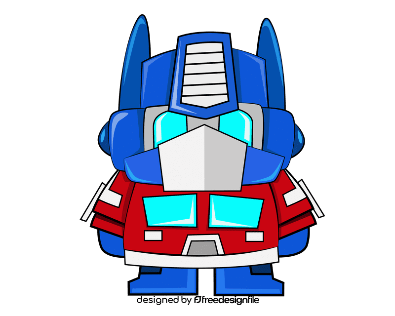 Cute Optimus Prime Transformers clipart