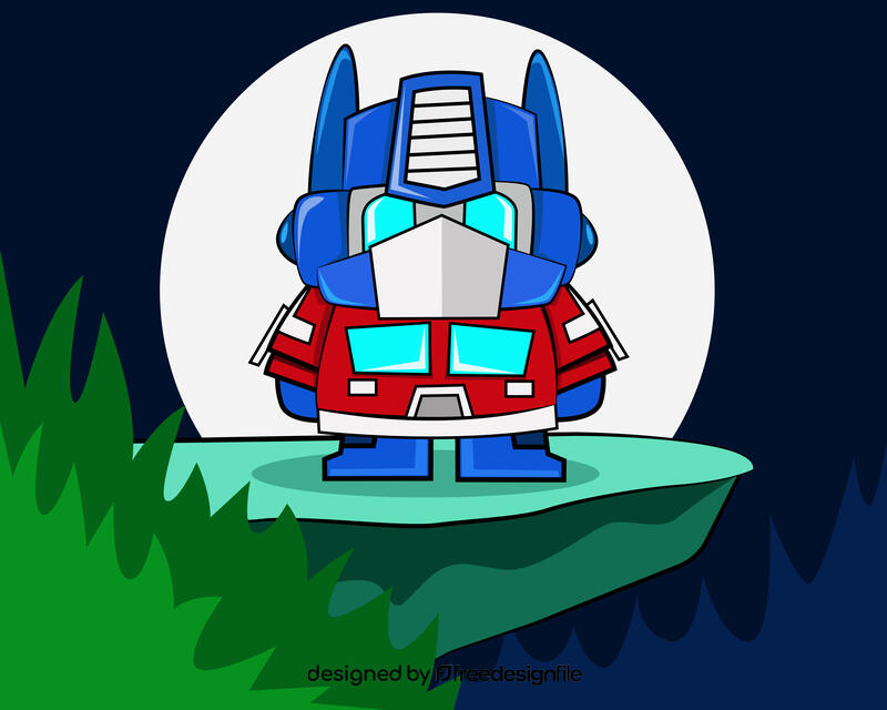 Cute Optimus Prime Transformers vector