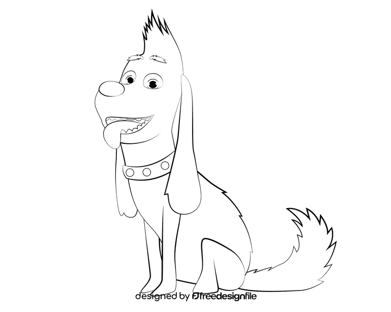 Grinch Max black and white clipart