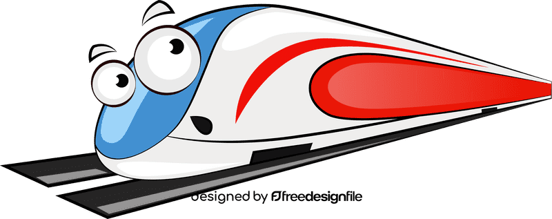 Funny Bullet Train clipart