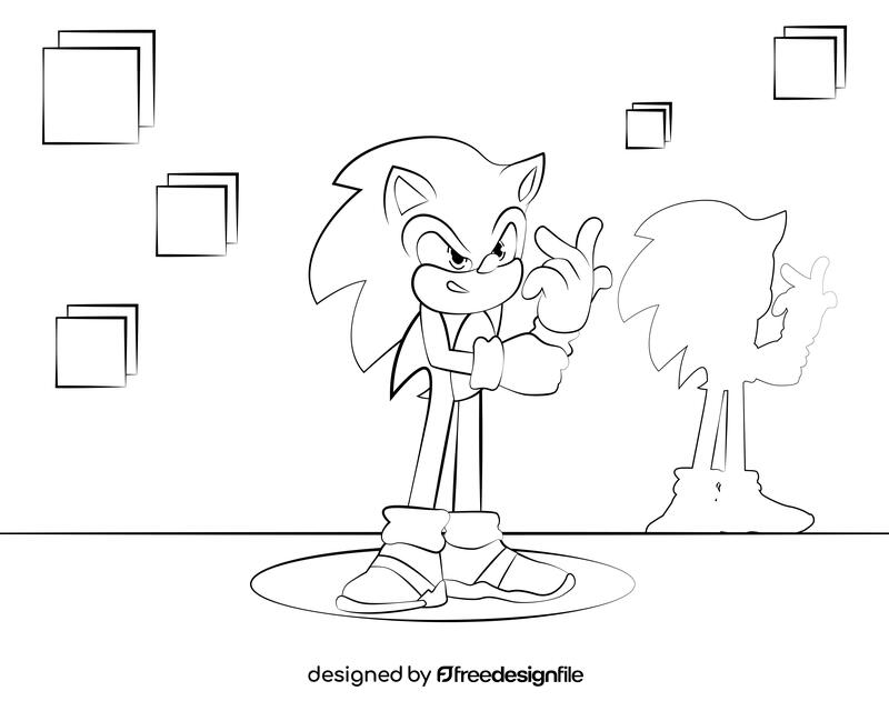 Hedgehog black and white vector