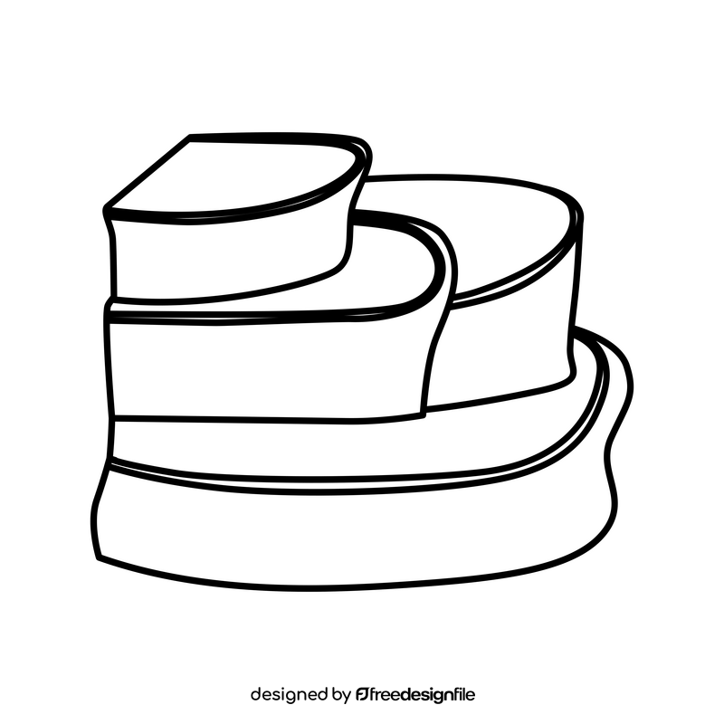 Pamukkale black and white clipart