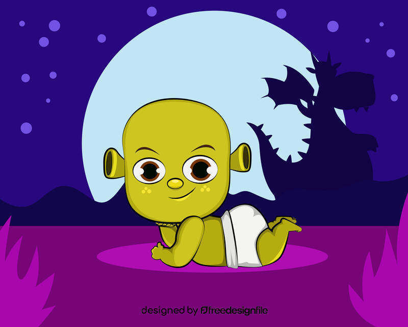 Cute Shrek vector