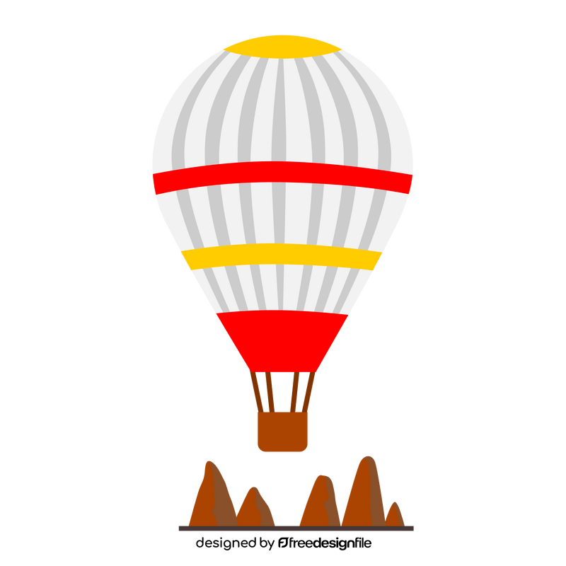 Cappadocia hot air balloon clipart