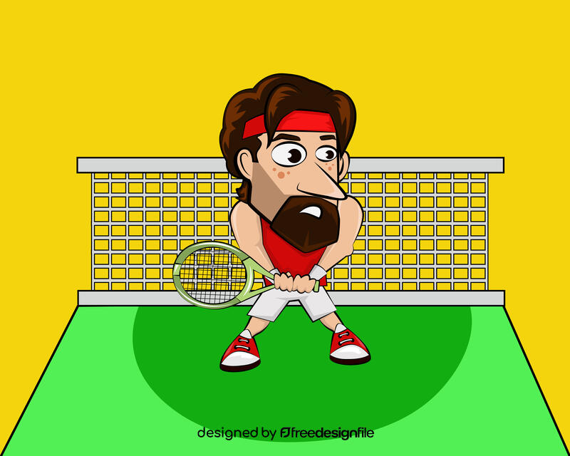 Funny Tennis Player vector