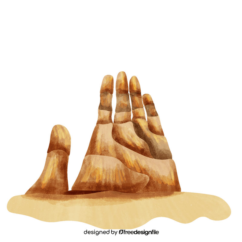 Hand of the desert clipart