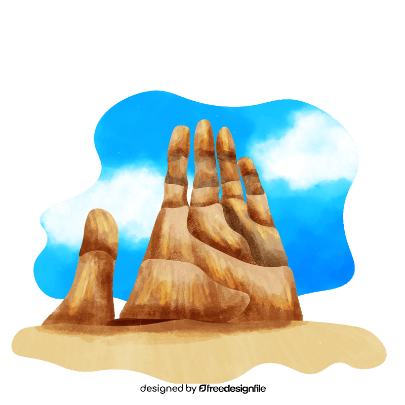 Hand of the desert vector