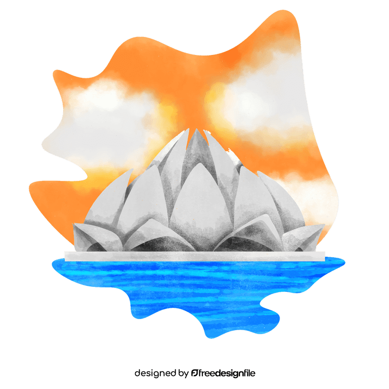 Lotus temple vector