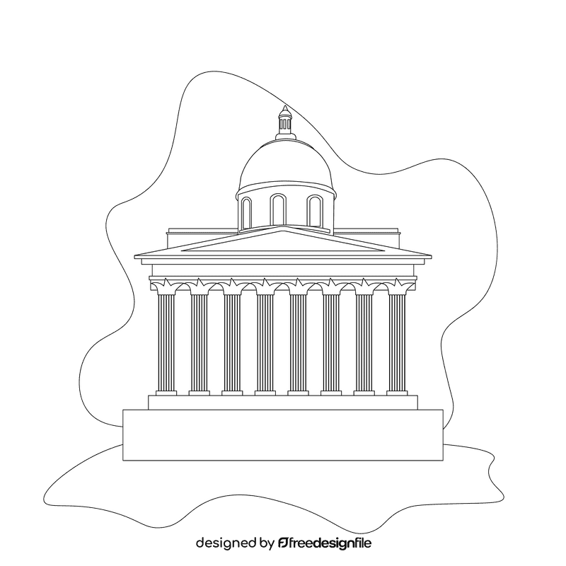 National gallery london black and white clipart