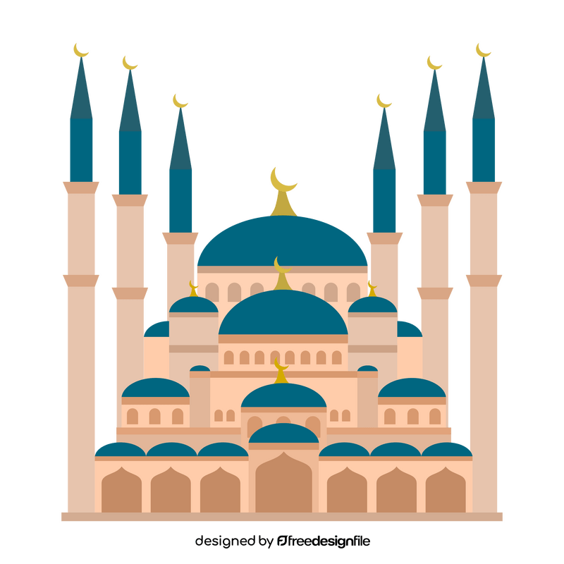 Blue mosque clipart