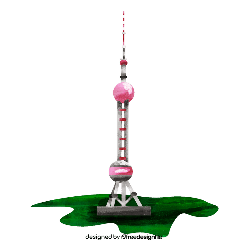 Oriental pearl tower clipart