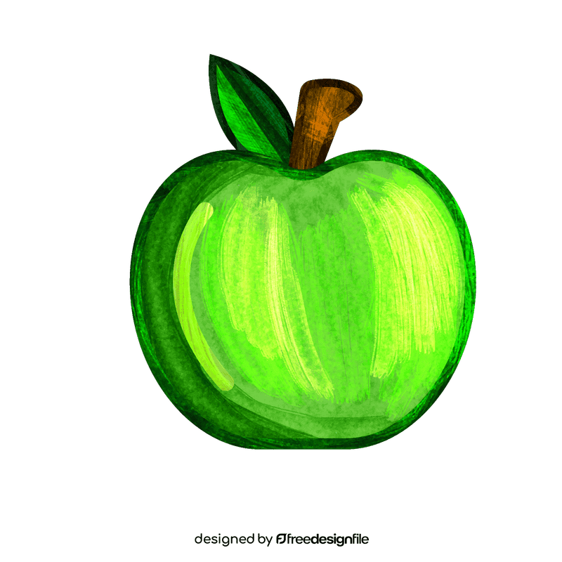 Green apple clipart