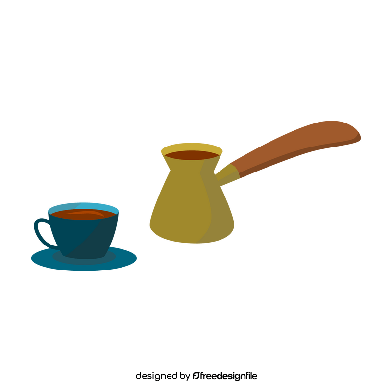 Traditional turkish coffee clipart